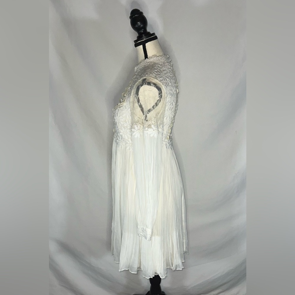 Free People Lou Lou Babydoll Dress White 6 Ethereal Fairy Wedding Whimsigoth - Picture 3 of 16